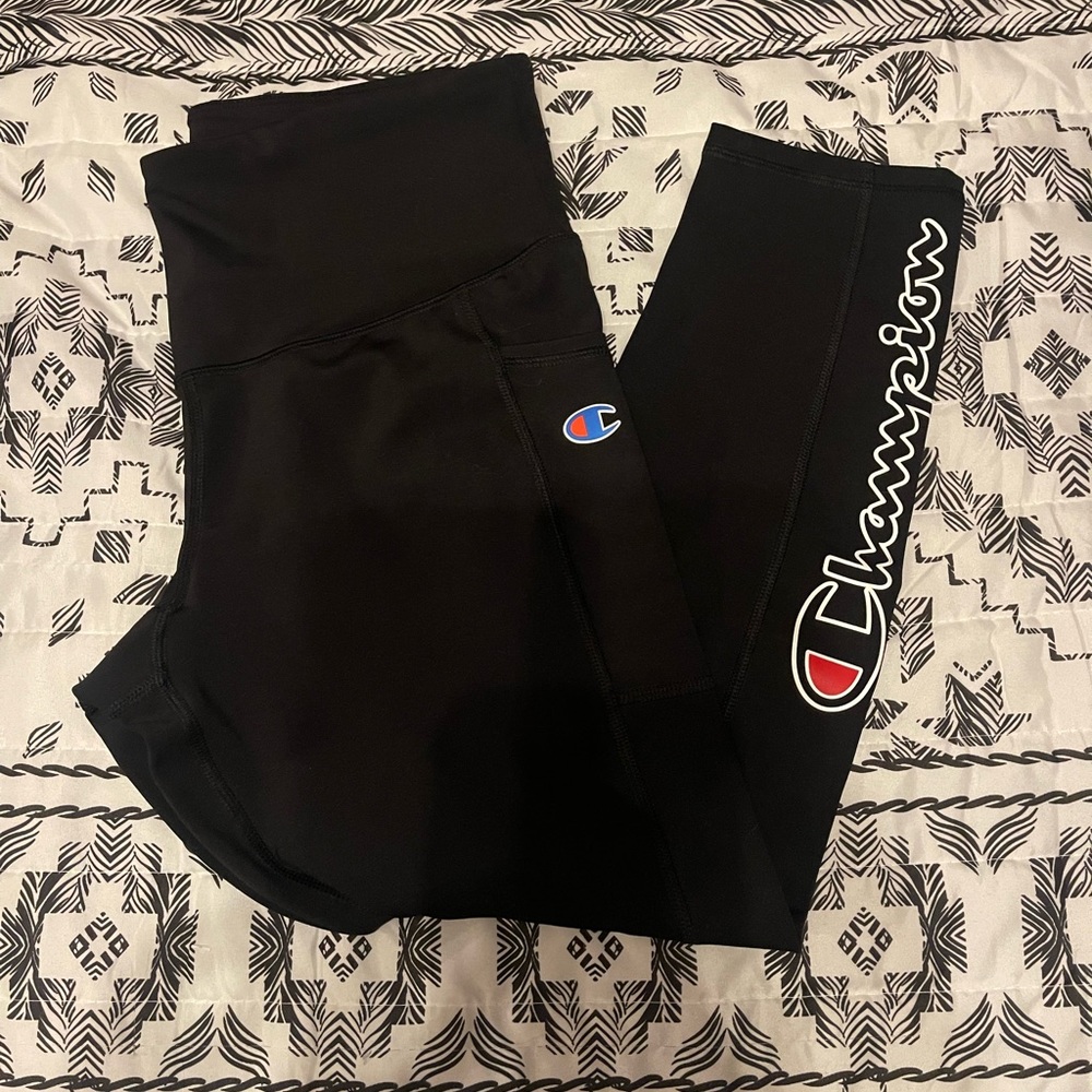 Womens Champion black workout leggings, Size: Medium